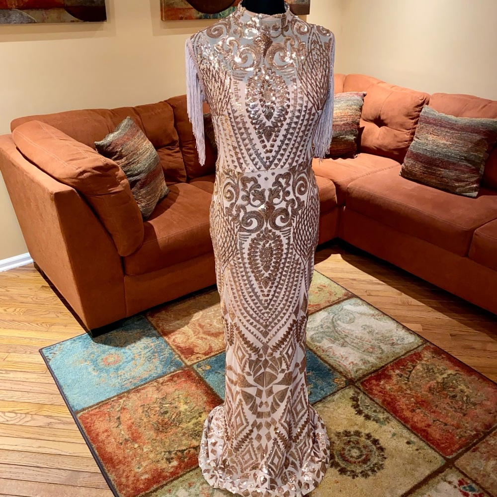 Rose gold - Size 10 sequins & Shingles